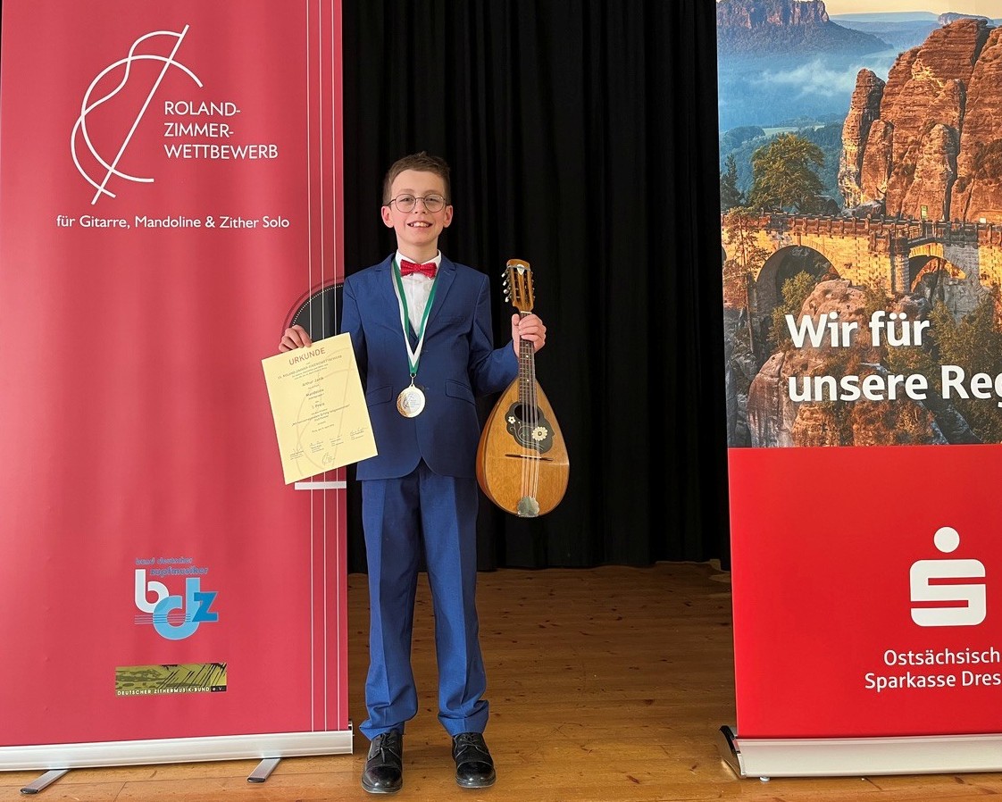 Arthur Janik mit seinem 1. Preis beim Roland-Zimmer-Wettbewerb 2026
